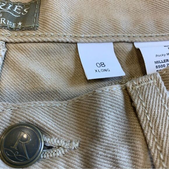 Rockies Jeans Natural Rise Tan Size 8-XLong 35” Inseam - Picture 8 of 10